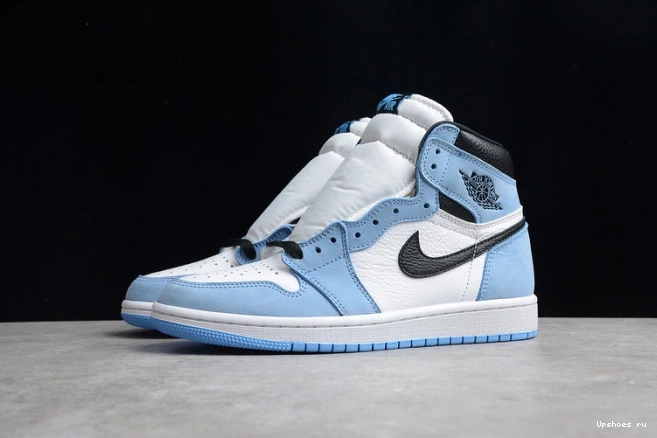 University Blue White AIR Jordan 1 High Retro 555088-134 Black 0502